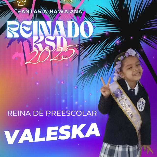 Con ustedes nuestras candidatas a Reina 2025
Valeska Gonzalez "Preescolar"
Ariann Gonzalez "1er grado"
Noah Martinez "2do grado"